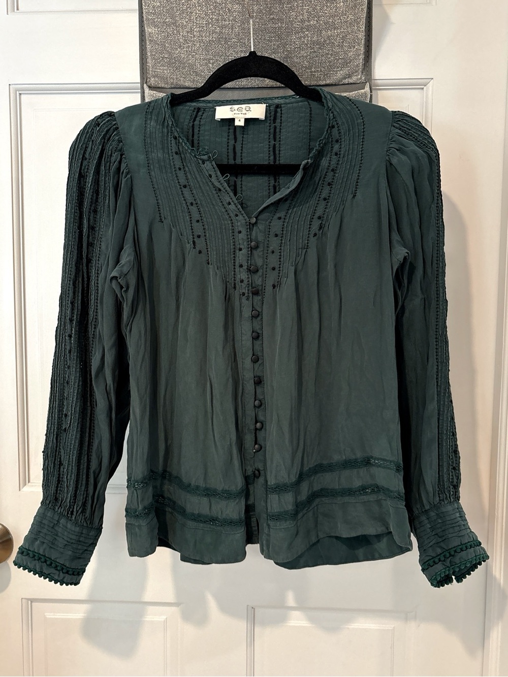Sea New York Azzedine Embroidered Blouse 4 - Picture 3 of 7